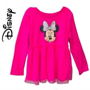 Disney Toddler Fuchsia Minnie Mouse Tulle Top